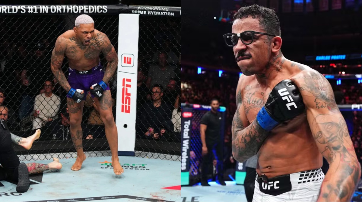 Montagem dos lutadores do UFC Michael Morales, à esquerda, e Carlos Prates, à direita.
