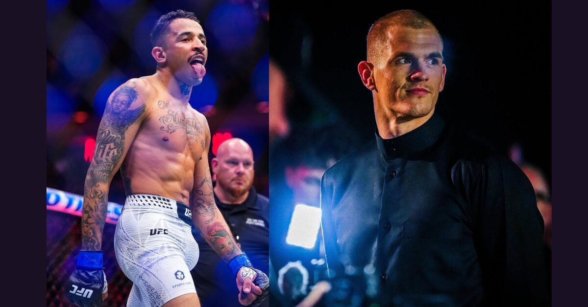 O lutador de MMA José Aldo à esquerda e o kickboxer Rico Verhoeven à direita em uma montagem.